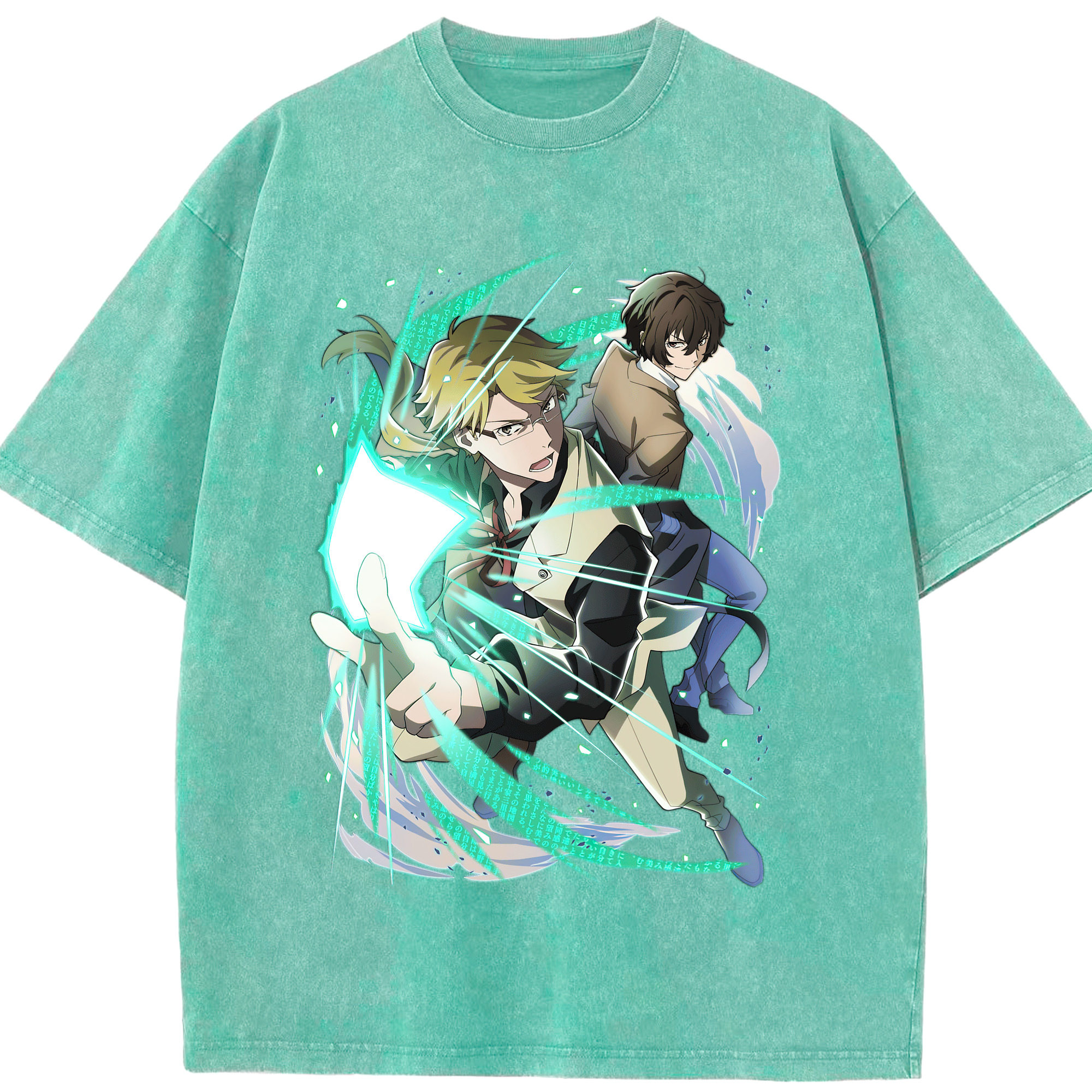 （画像用） 文豪ストレイドッグス Bungo Stray Dogs 綿100% ヴィンテージ風 半袖Tシャツ（フロントプリント）